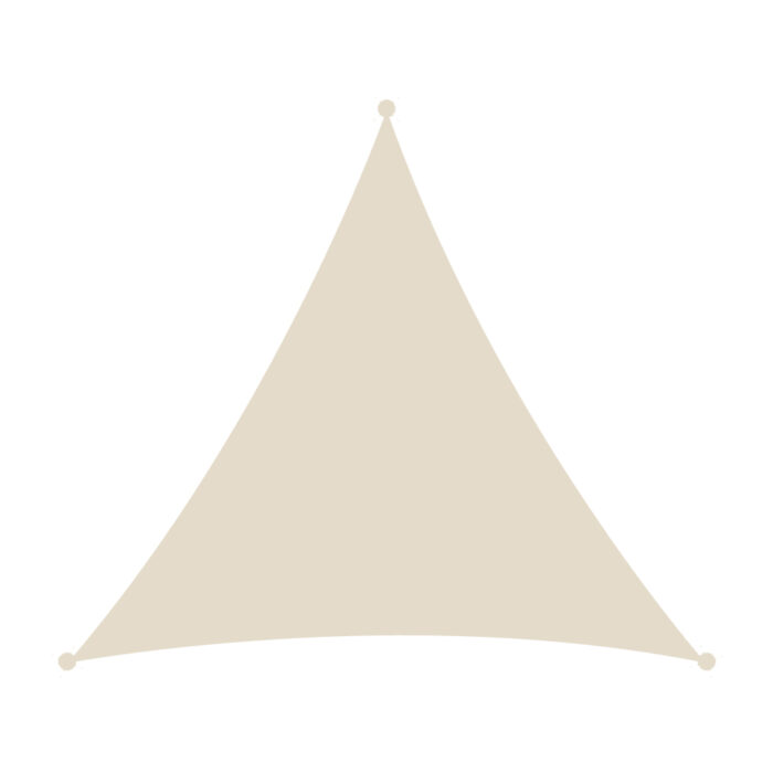Shade sail triangle 230gsm 36 x 36 x 36m Sand 6 Shade sail triangle 230gsm 3,6 x 3,6 x 3,6m