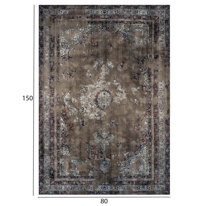 HM7676.05 80x150cm, brown area rug, JOSIANE