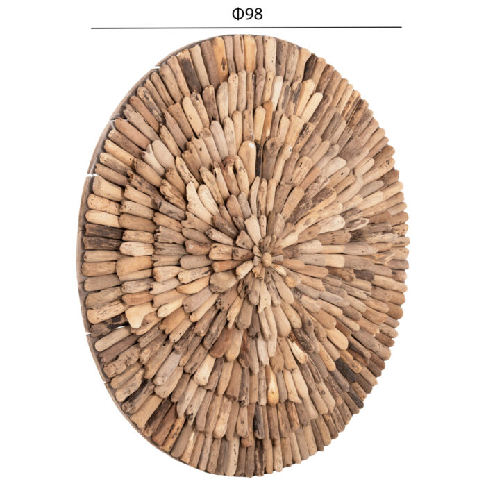 WALL DECORATION ROUND CHIIKI HM4300 DRIFTWOOD IN NATURAL Φ98 cm.