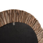 WALL MIRROR ROUND HM7831 MENDONG GRASS FRAME IN NATURAL COLOR Φ70cm.