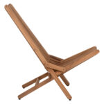 FOLDING OUTDOOR LOUNGE ARMCHAIR CAMY HM5962 TEAK WOOD IN NATURAL COLOR 54x90x91Hcm.
