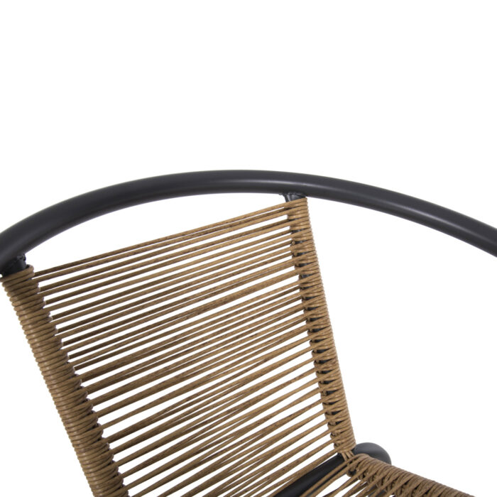 polythrona fb9596902 metallo gkri synth 7 2 Armchair Swifter Hm5969.02 Metal In Grey-synthetic Rattan In Natural 54x61x75hcm.