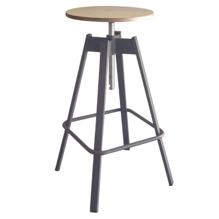 METAL STOOL WITH ELECTROSTATIC PAINT TS494-Η/Β 43x43x75cm