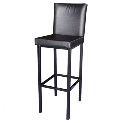 Metallic bar stool with black PU TS481 36x46x115cm.