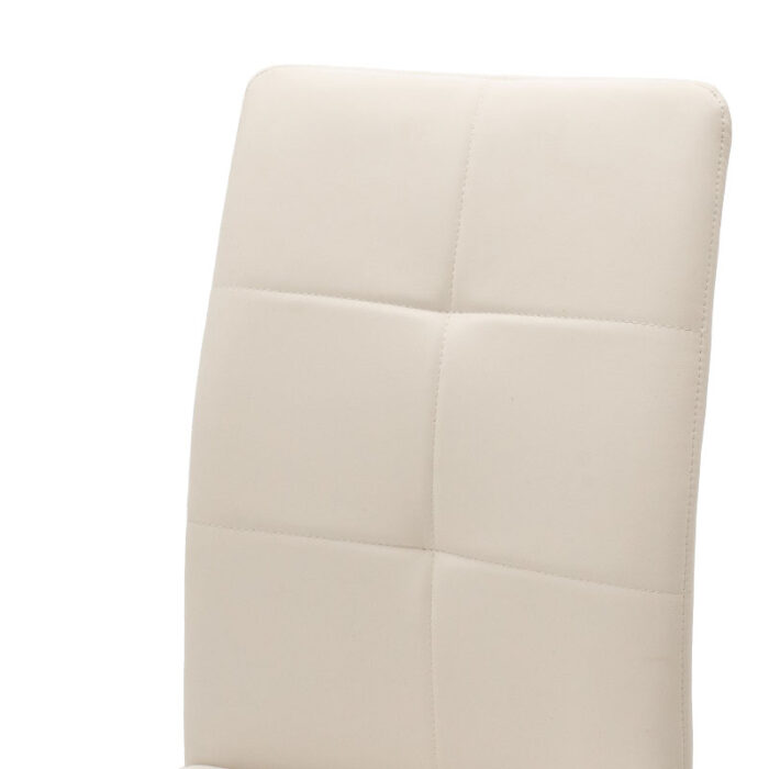 029 000070 4 1 Καρέκλα Ariadne Homepaketo Pu λευκό-πόδι χρωμίου