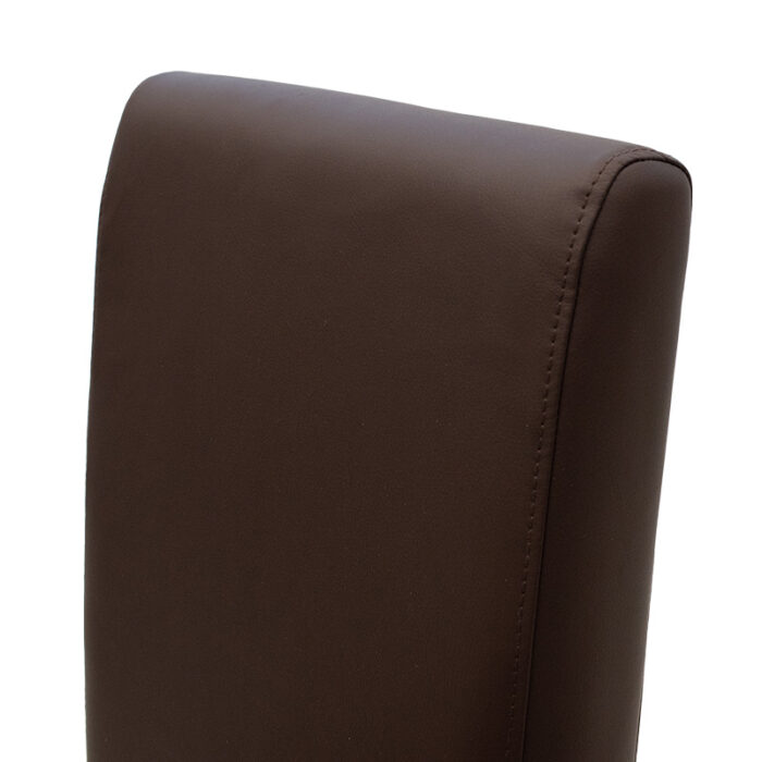 047 000033 5 Καρέκλα Ditta Homepaketo Pu σκούρο καφέ-πόδι μασίφ ξύλο Wenge