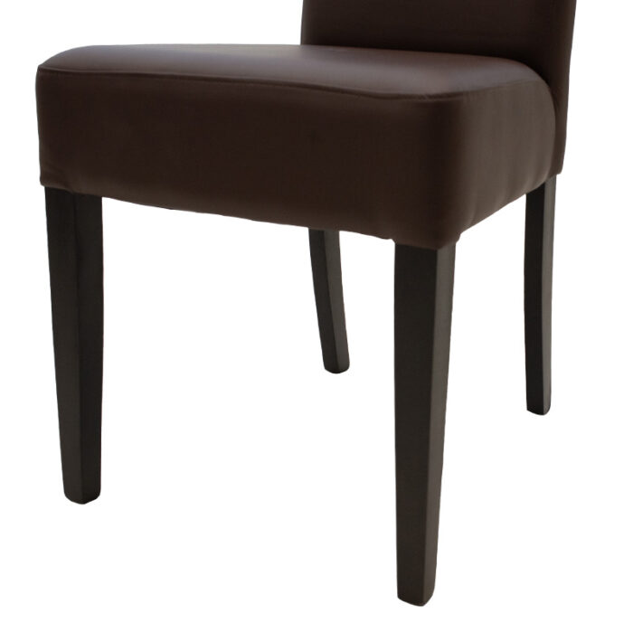 047 000033 6 Καρέκλα Ditta Homepaketo Pu σκούρο καφέ-πόδι μασίφ ξύλο Wenge