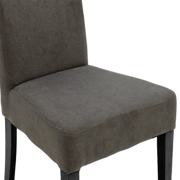 047 000047 5 Καρέκλα Ditta Homepaketo ανθρακί ύφασμα - πόδια ξύλο μασίφ μαύρο