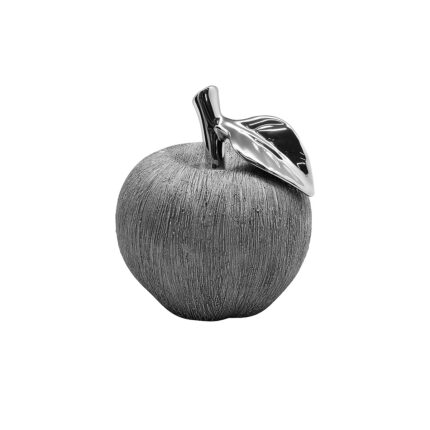 Διακοσμητικό ArteLibre Μήλο Γκρι/Ασημί Κεραμικό 15x15x16.5cm