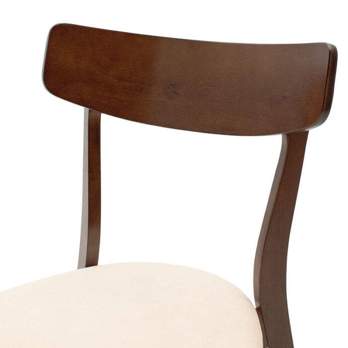 097 000011 5 Καρέκλα Toto Homepaketo μπεζ ύφασμα-rubberwood καρυδί πόδι