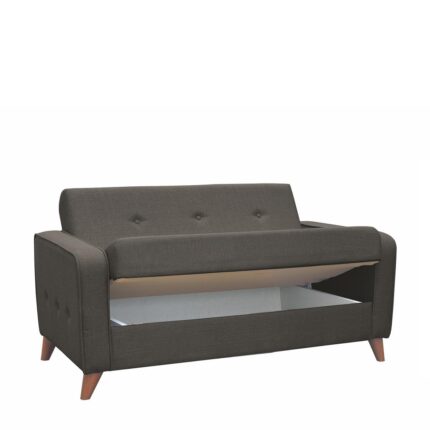 GABRIEL 2S Two Seater Sofa-Bed Gray 146x79x81cm