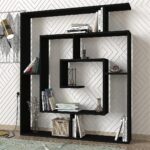 ITHAKI Bookcase Black Chipboard/Melamine 125x22x130cm