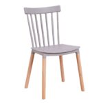 FLAPPER Chair Gray PP/Wood 42.5x49.5x84cm