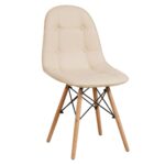 Καρέκλα ArteLibre PEEP Μπεζ PVC/Ξύλο 44x52.5x84cm