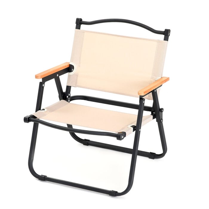 MARTINIQUE Beach Chair Beige/Black Metal/Fabric 41x53x79cm