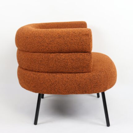 CEREN Armchair Orange Fabric/Metal/Wood 87x80x70cm