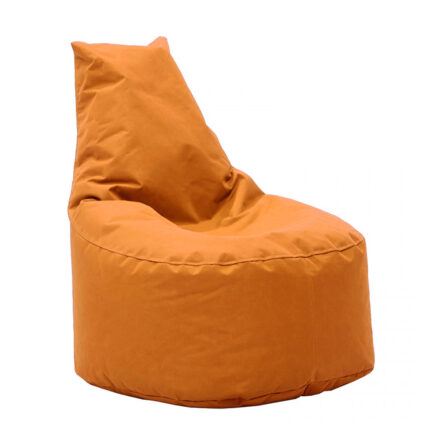 AURA Pouf 100% Waterproof Orange Fabric 65x55x75cm