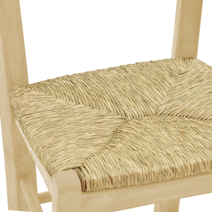 200 000738 4 Καρέκλα καφενείου με ψάθα Seimi-charchie Homepaketo χιαστή άβαφο ξύλο 42x40x89εκ