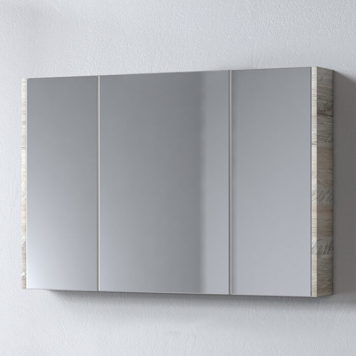 Savina natural mirrors 100 Καθρέφτης SAVINA NATURAL OAK 100 3MSA100NO0W με ντουλάπια 97x14x65cm