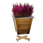 Square planter base with wheels 50 x 50cm