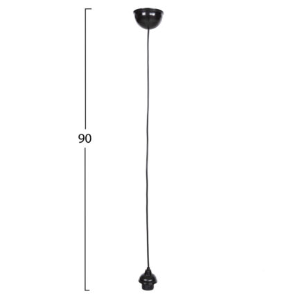 HANGING CABLE FOR PENDANT LAMPS WITH SOCKET IN BLACK HM4187