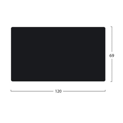 HM5840.01 black HPL table top 120x69cm