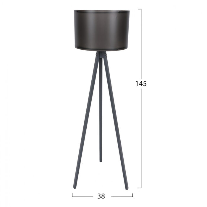 FLOOR LAMP IN GREY AND BLACK HM7272.10 Φ38x145 cm