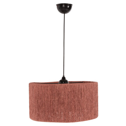 CEILING PENDANT LAMP INDOORS HM7945.04 WITH SALMON COLORED PAPER ROPE CAP Φ40x117Hcm.