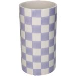 Vase Check Dolomite Lilac 13.9x13.9x25.2cm