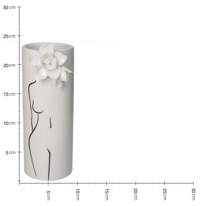 kal 0430 5 1 Vase Human Body Porcelain Ivory 12.2x11x23.5cm