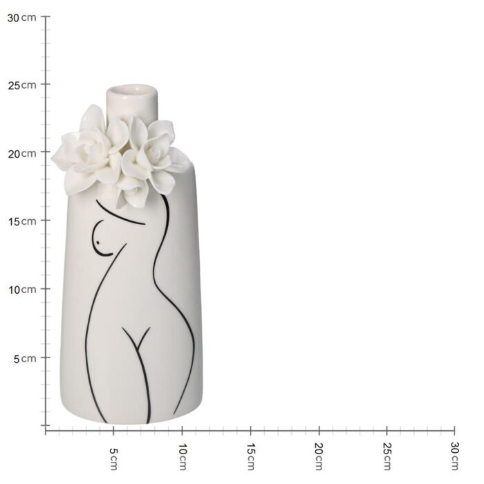 kal 0431 5 1 Vase Human Body Porcelain Ivory 11x10x25cm