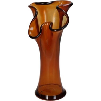 Vase Amber Recycled Glass 20x20x30cm
