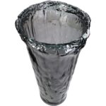 Vase Grey Recycled Glass 25x25x50cm