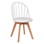 Chair Alina HM8456.01 Wooden legs and White seat 47x56x84 cm