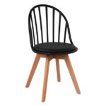 Chair Alina HM8456.02 Wooden legs and black seat 47x56x84 cm