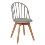 Chair Alina HM8456.10 Wooden legs and Grey Seat 47x56x84 cm