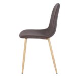 DAHLIA Chair Brown/Natural Fabric/Metal 50x43x86cm