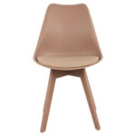 Dining Chair Vegas HM0033.45 with polypropylene legs and PP seat Cappuccino 46x58x82 cm