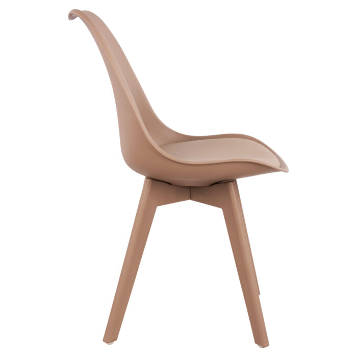 Dining Chair Vegas HM0033.45 with polypropylene legs and PP seat Cappuccino 46x58x82 cm
