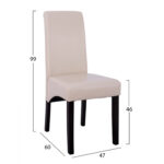 Chair Roxie HM8328.02 with beige PU 47x60x99 cm