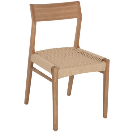 DINING CHAIR PONTUS HM9322.11 RUBBERWOOD AND ROPE SEAT-NATURAL COLOR 47X52X80Hcm.