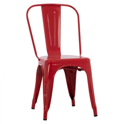 DINING CHAIR MELITA HM8641.04 METAL IN RED COLOR 43x50x82Hcm.