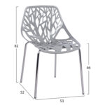 Polypropylene chair Elsa HM0023.10 Grey Seat 53x52x82cm