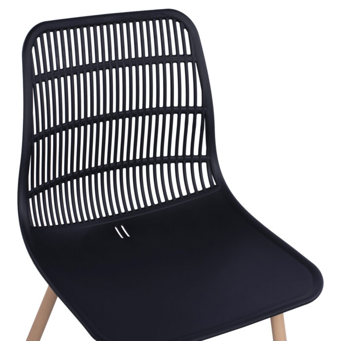karekla polypropylenioy fb9851302 mayri 6 1 Polypropylene Chair Giosseta HM8513.02 Black with metallic legs 46x51x84cm