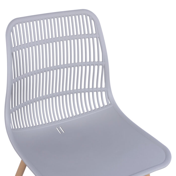 karekla polypropylenioy fb9851310 gkri m 6 1 Polypropylene Chair Giosseta HM8513.10 Grey with Metallic Legs 46x51x84cm