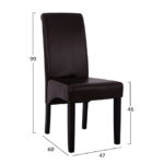 Chair Roxie HM8328.01 with brown PU 47x60x99 cm