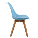 Chair Vegas HM0033.08 wooden legs-sky blue seat 47X56,6X82 cm