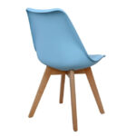 Chair Vegas HM0033.08 wooden legs-sky blue seat 47X56,6X82 cm