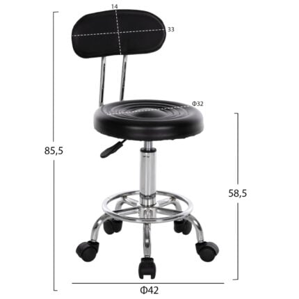 Office or designroom seat IRIS HM211.01 Black