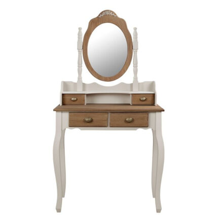 Console with mirror Melody patina cream/brown 75x40x143 HM10169